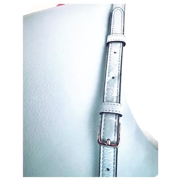 Kate Spade Womens Sky Blue Pebbled Leather Weston Large Shoulder Hobo Bag New - Picture 12 of 15